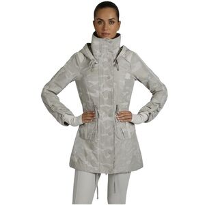 Blanc Noir Camo Anorak Jacket Hooded Pumice Stone Taupe Tan Size XS Reg. $229